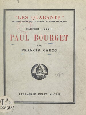 cover image of Paul Bourget